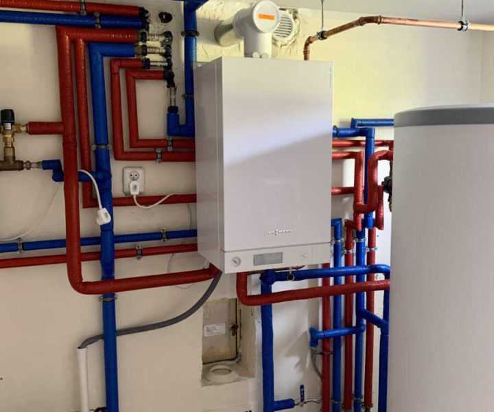 Modernizacja kotłowni, montaż kotła Vitodens 100-W