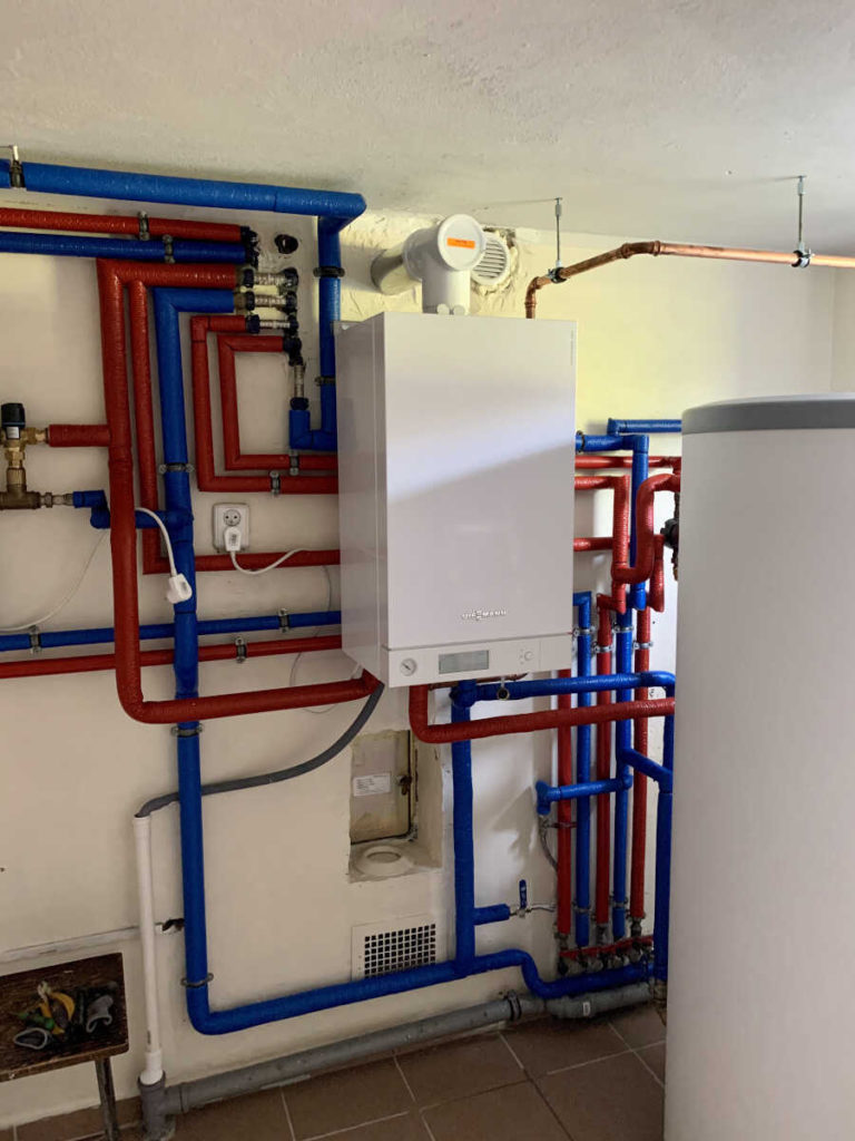 Modernizacja kotłowni, montaż kotła Vitodens 100-W